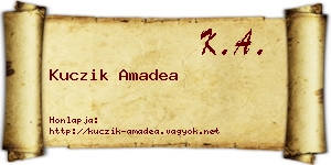 Kuczik Amadea névjegykártya
